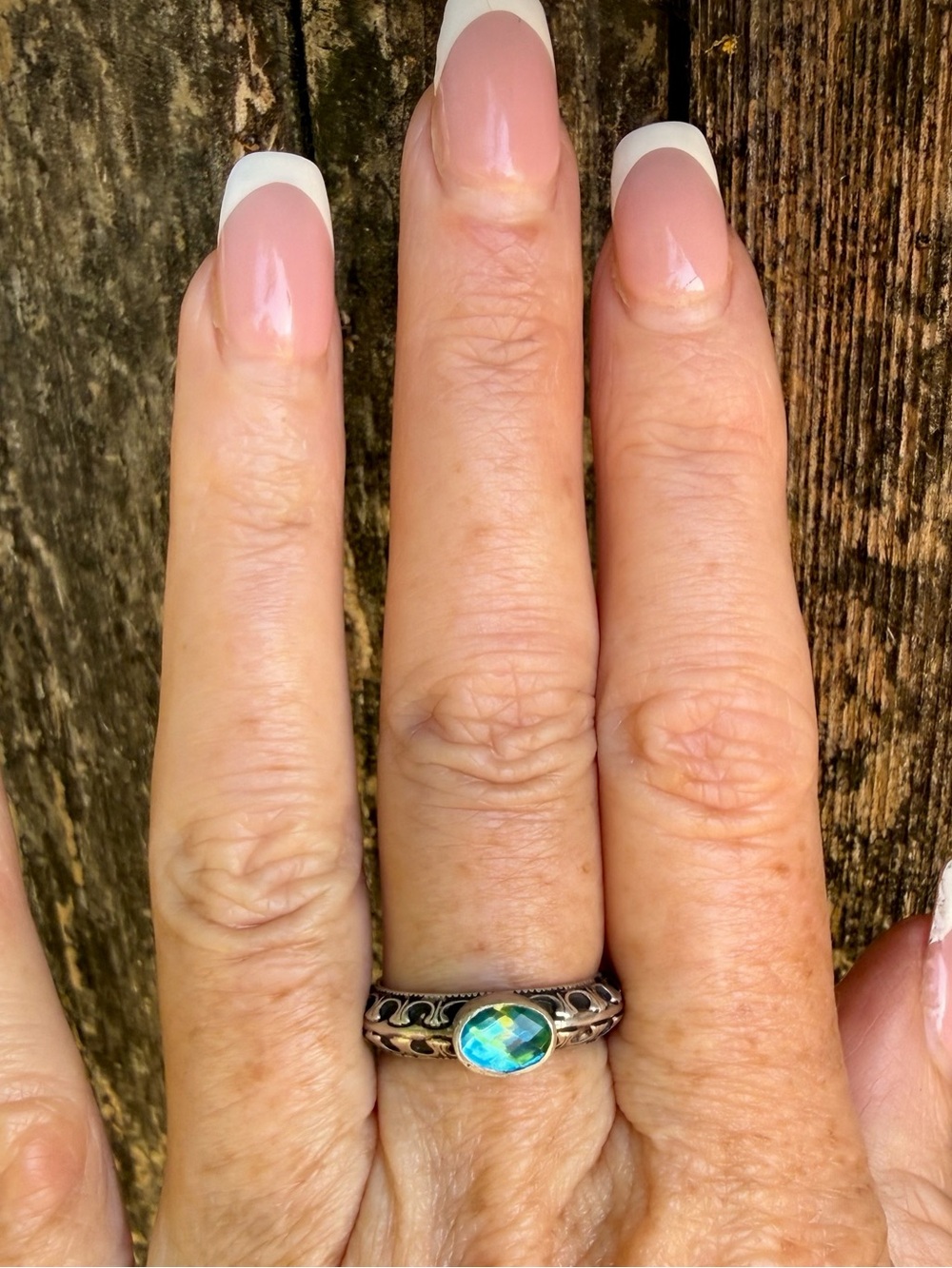 Navajo Silversmith Elgin Tom Handmade Sterling Silver Ring Size 7 - Picture 3 of 7